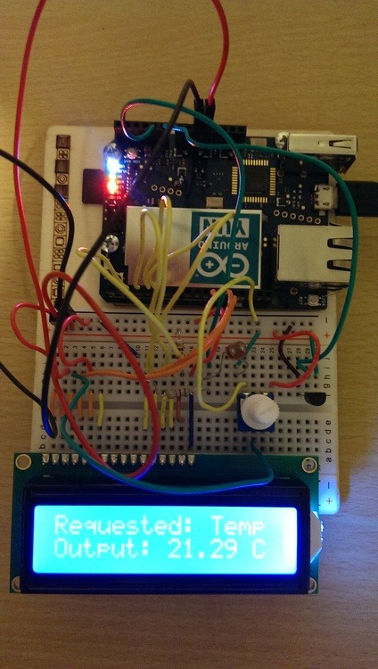 Arduino with temperature output